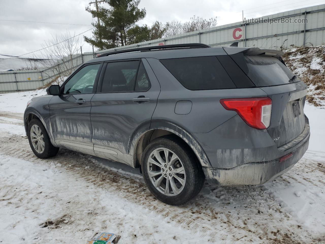 2021 Ford Explorer Xlt Серый vin: 1FMSK8DH7MGA59315