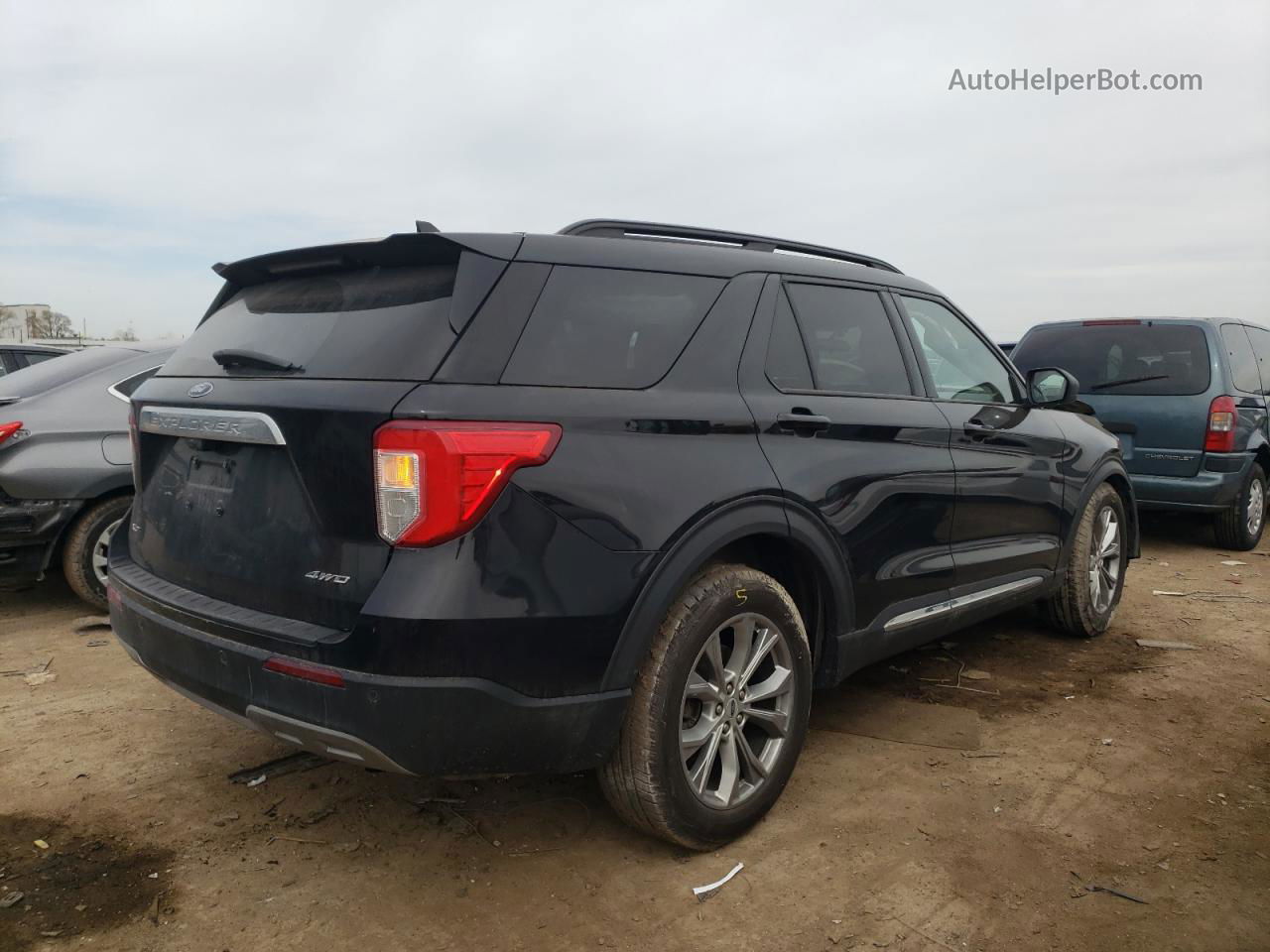 2021 Ford Explorer Xlt Черный vin: 1FMSK8DH7MGB13454