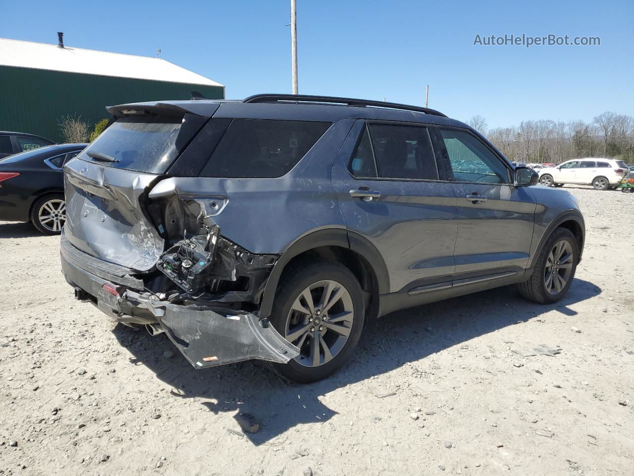 2021 Ford Explorer Xlt Gray vin: 1FMSK8DH7MGB65697