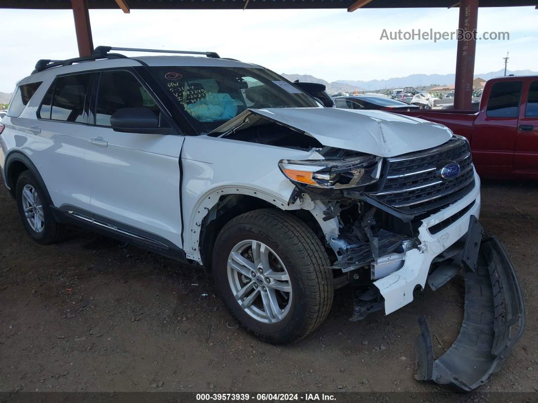 2020 Ford Explorer Xlt White vin: 1FMSK8DH8LGA82245