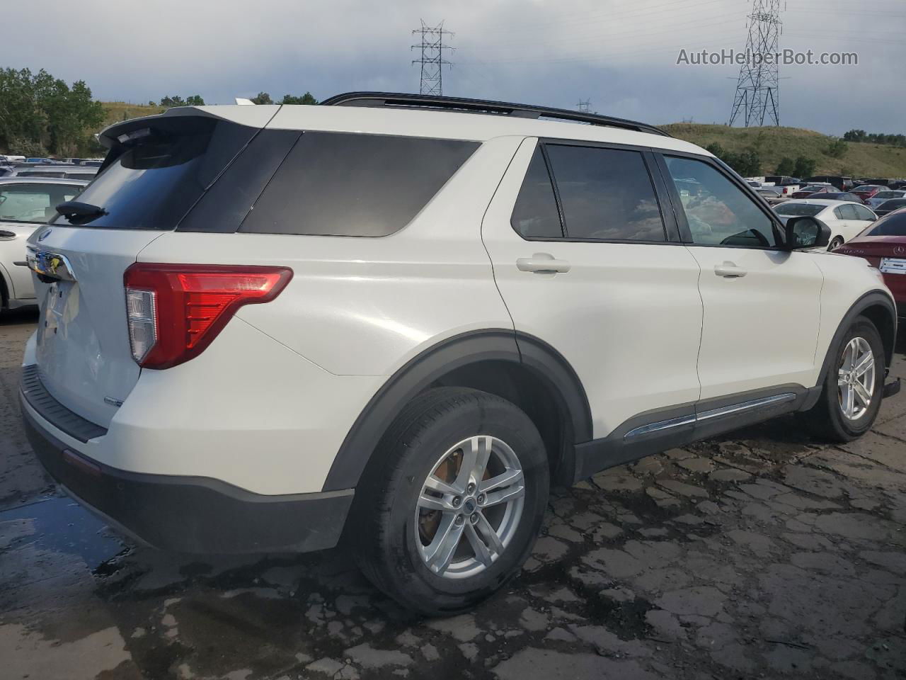 2020 Ford Explorer Xlt White vin: 1FMSK8DH8LGB50494