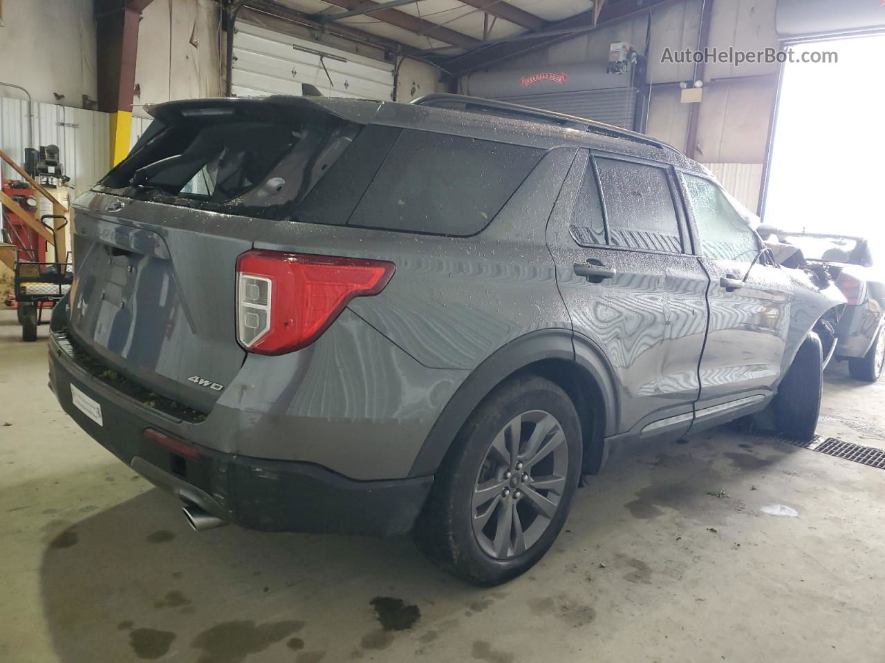 2021 Ford Explorer Xlt Gray vin: 1FMSK8DH8MGC05902