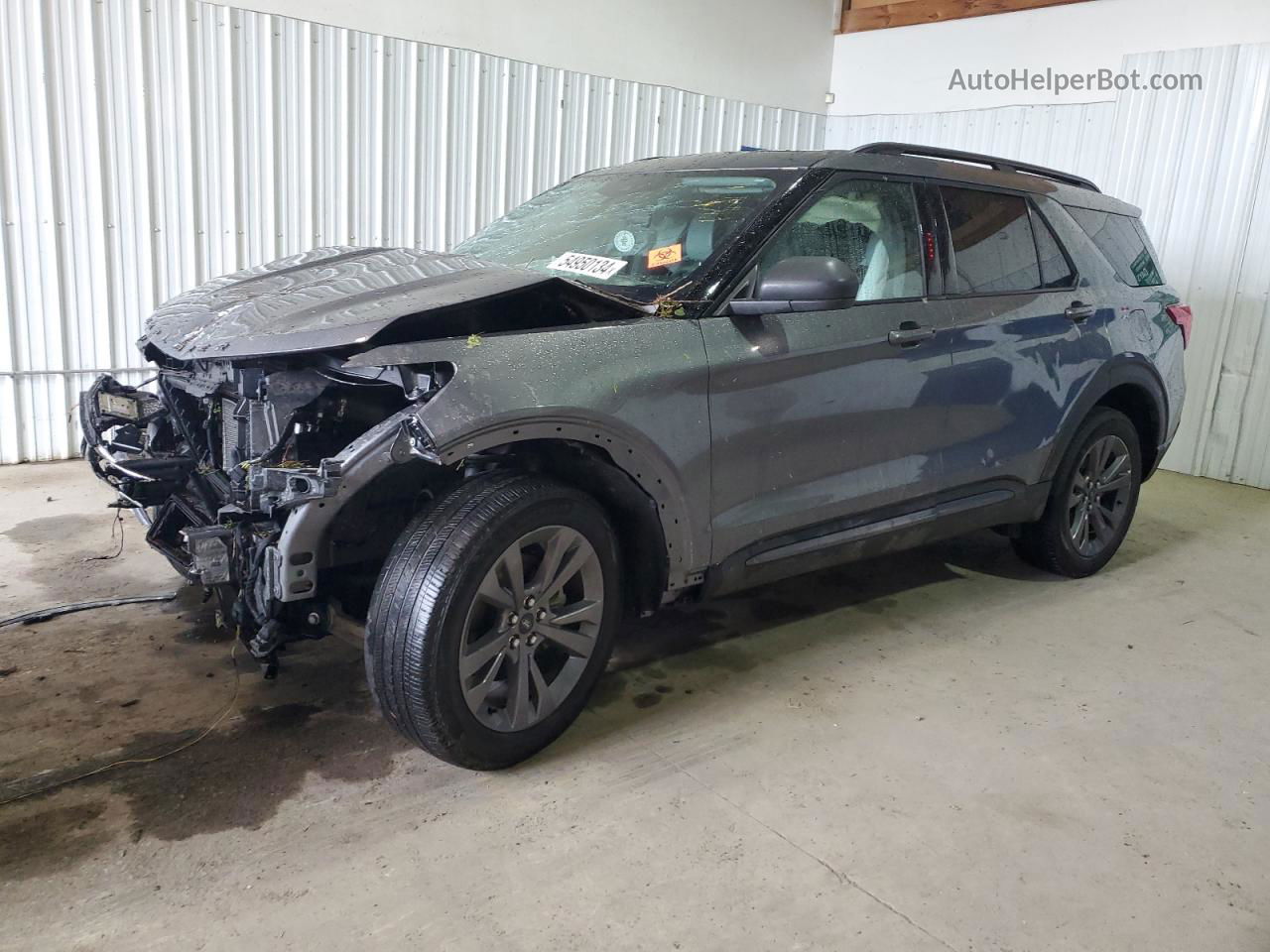 2021 Ford Explorer Xlt Gray vin: 1FMSK8DH8MGC05902