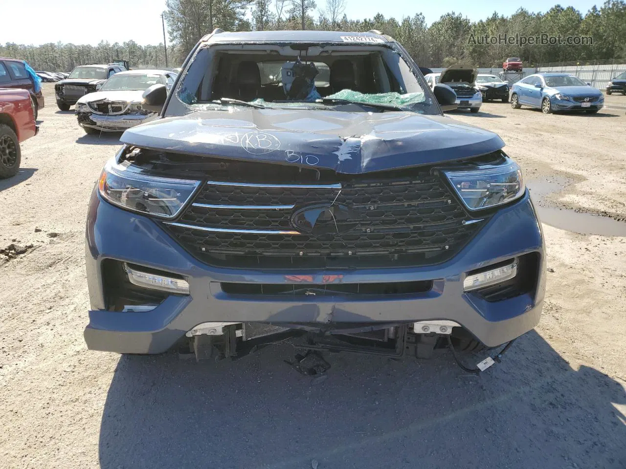 2021 Ford Explorer Xlt Blue vin: 1FMSK8DH8MGC41184