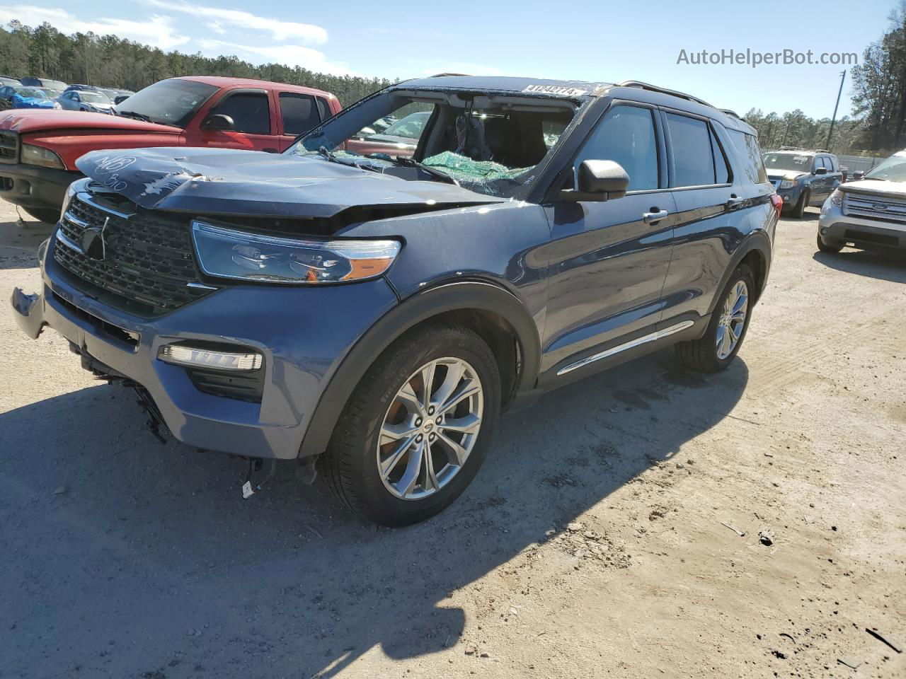 2021 Ford Explorer Xlt Blue vin: 1FMSK8DH8MGC41184