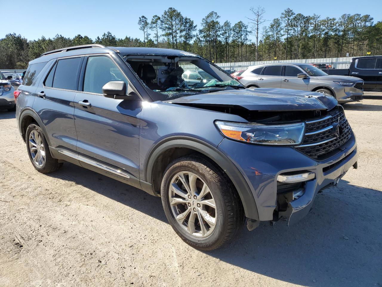 2021 Ford Explorer Xlt Blue vin: 1FMSK8DH8MGC41184