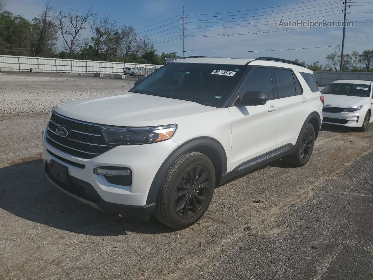 2020 Ford Explorer Xlt White vin: 1FMSK8DH9LGA51313