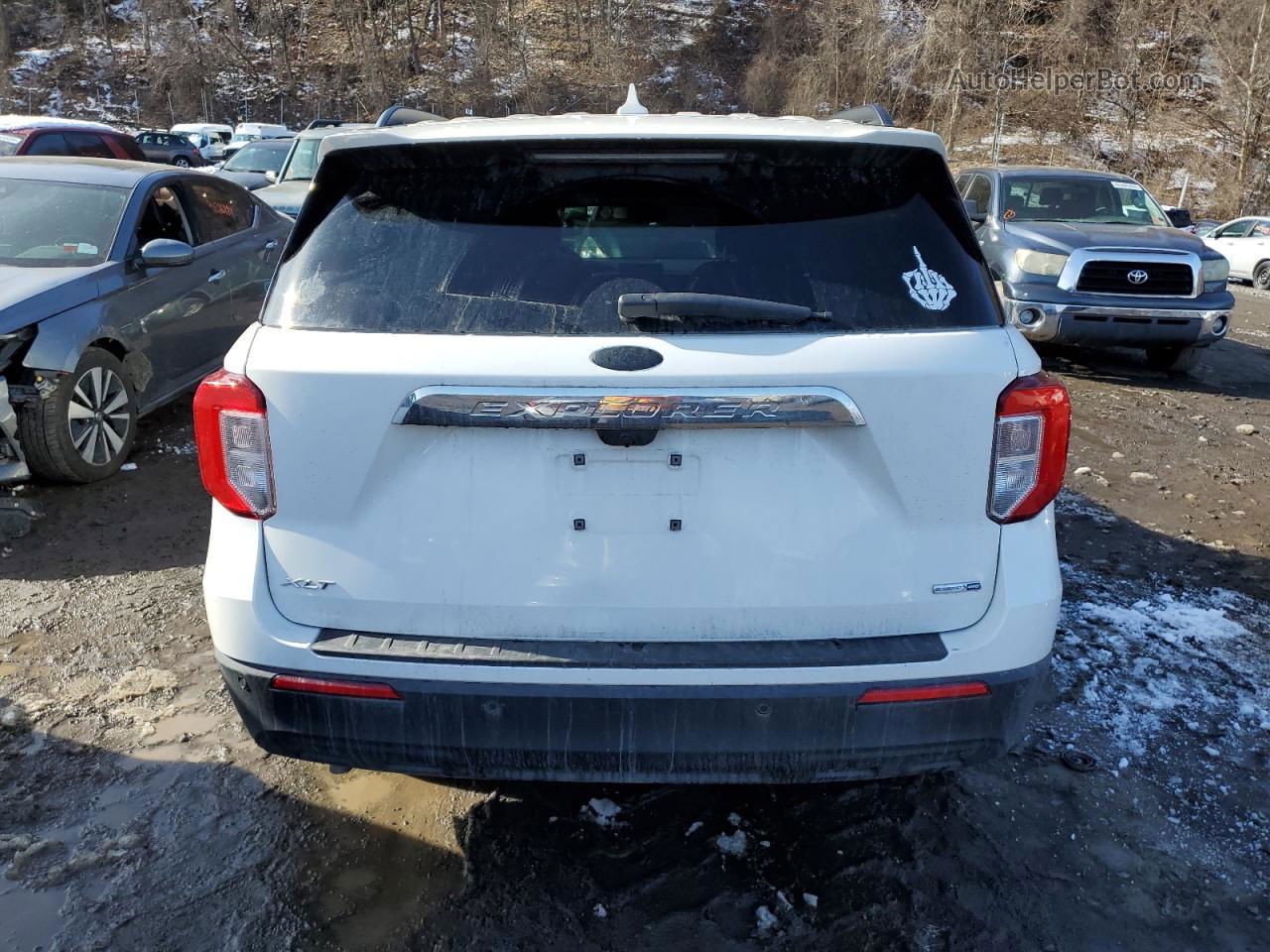 2020 Ford Explorer Xlt White vin: 1FMSK8DH9LGB45305