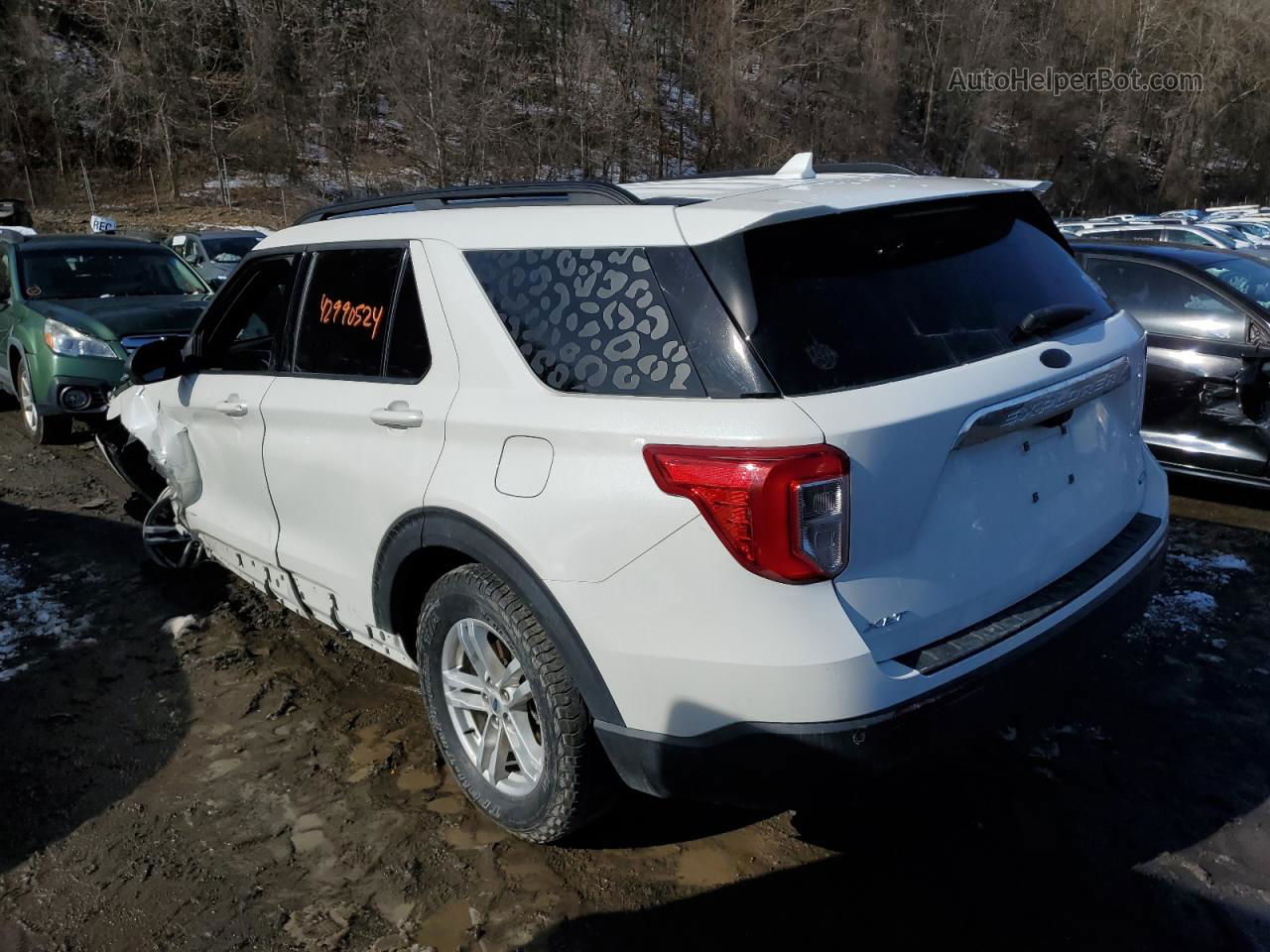 2020 Ford Explorer Xlt White vin: 1FMSK8DH9LGB45305