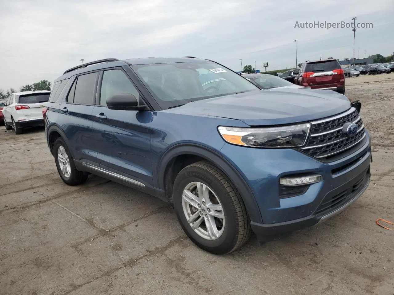 2020 Ford Explorer Xlt Blue vin: 1FMSK8DH9LGC44996