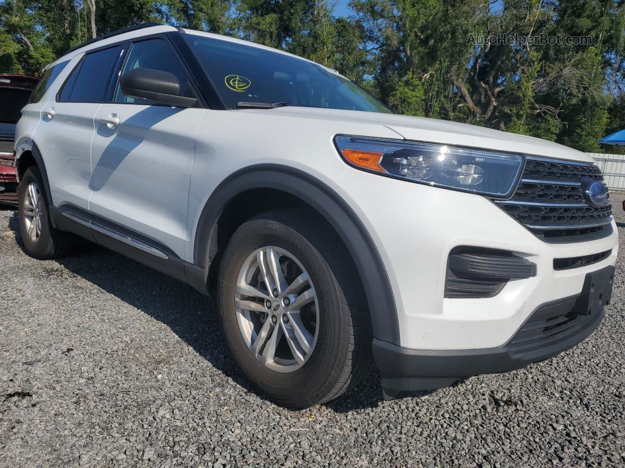 2021 Ford Explorer Xlt White vin: 1FMSK8DH9MGA62023