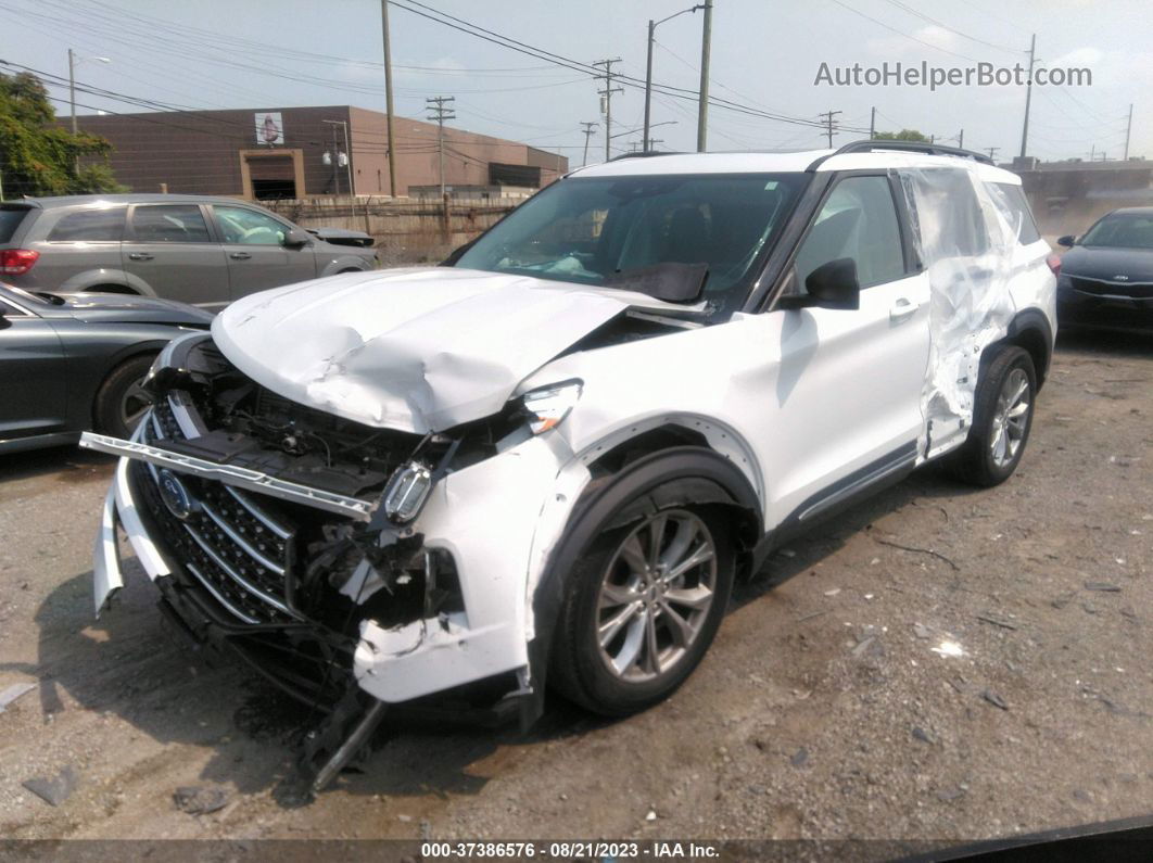 2021 Ford Explorer Xlt White vin: 1FMSK8DH9MGA69778