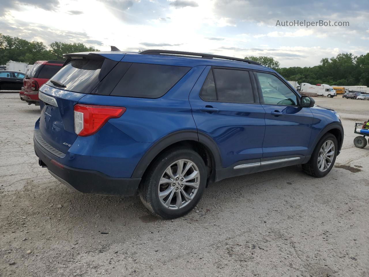 2021 Ford Explorer Xlt Blue vin: 1FMSK8DH9MGA71370