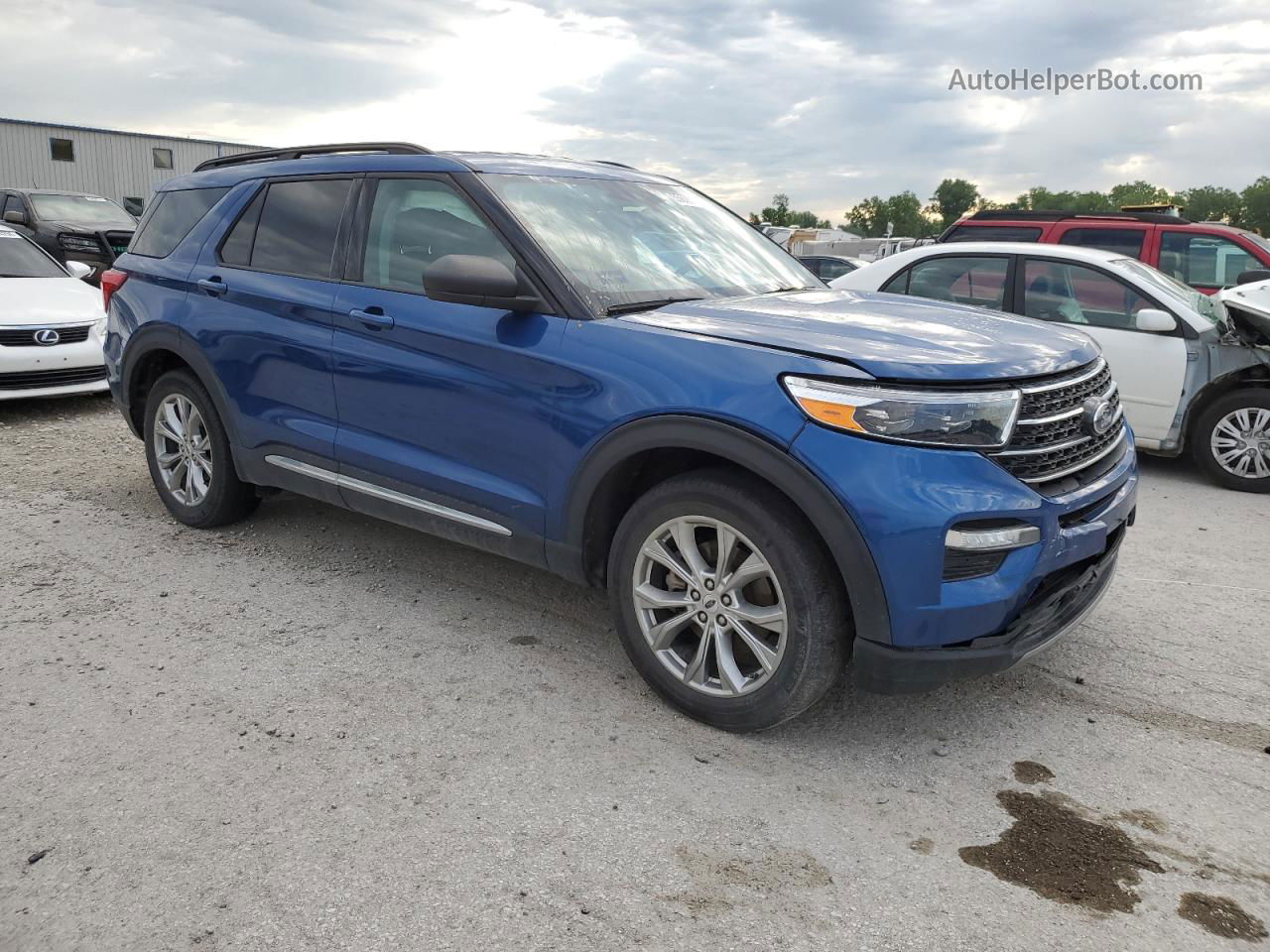 2021 Ford Explorer Xlt Blue vin: 1FMSK8DH9MGA71370