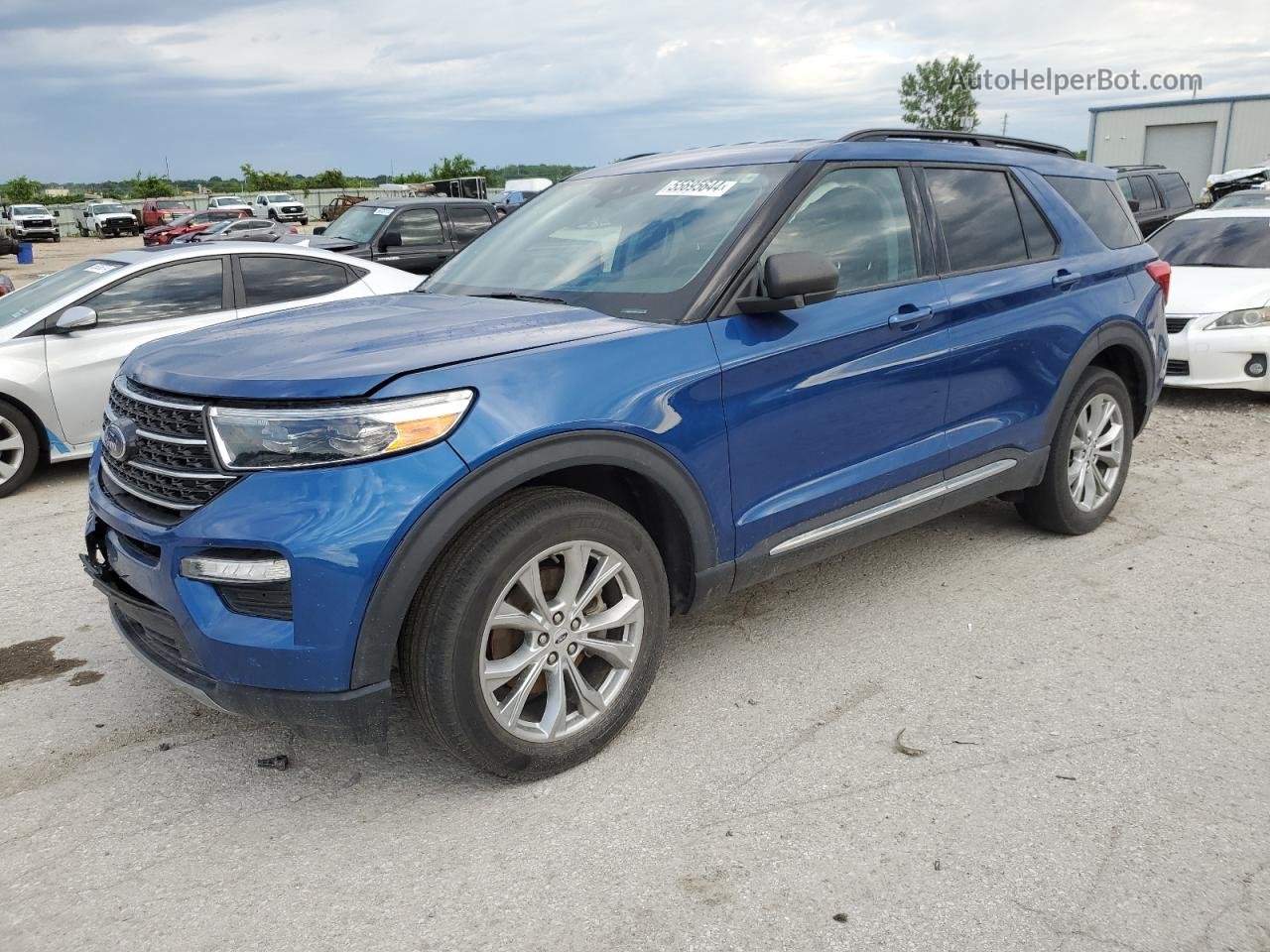 2021 Ford Explorer Xlt Blue vin: 1FMSK8DH9MGA71370