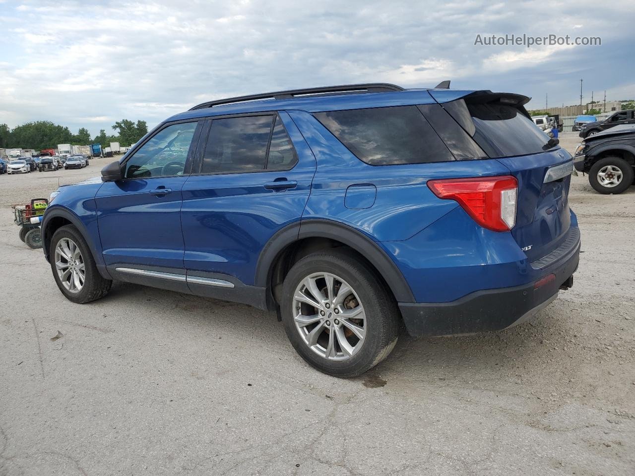 2021 Ford Explorer Xlt Blue vin: 1FMSK8DH9MGA71370