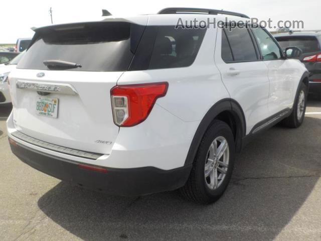 2021 Ford Explorer Xlt White vin: 1FMSK8DH9MGA95166