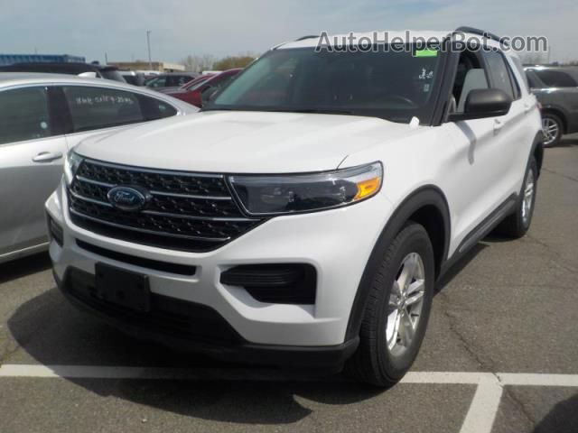 2021 Ford Explorer Xlt White vin: 1FMSK8DH9MGA95166