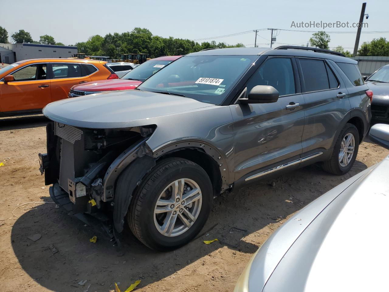 2021 Ford Explorer Xlt Gray vin: 1FMSK8DH9MGB38548