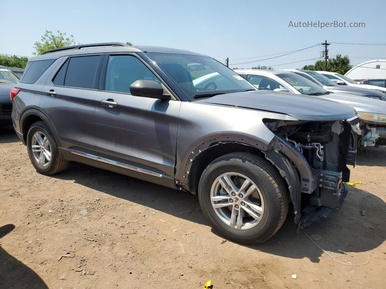 2021 Ford Explorer Xlt Gray vin: 1FMSK8DH9MGB38548