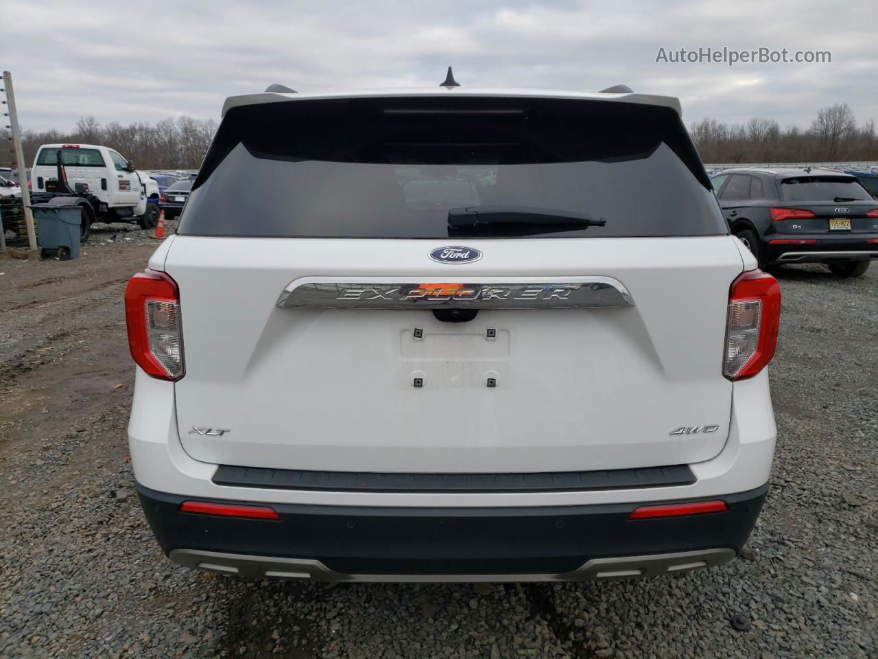 2021 Ford Explorer Xlt White vin: 1FMSK8DH9MGB75504