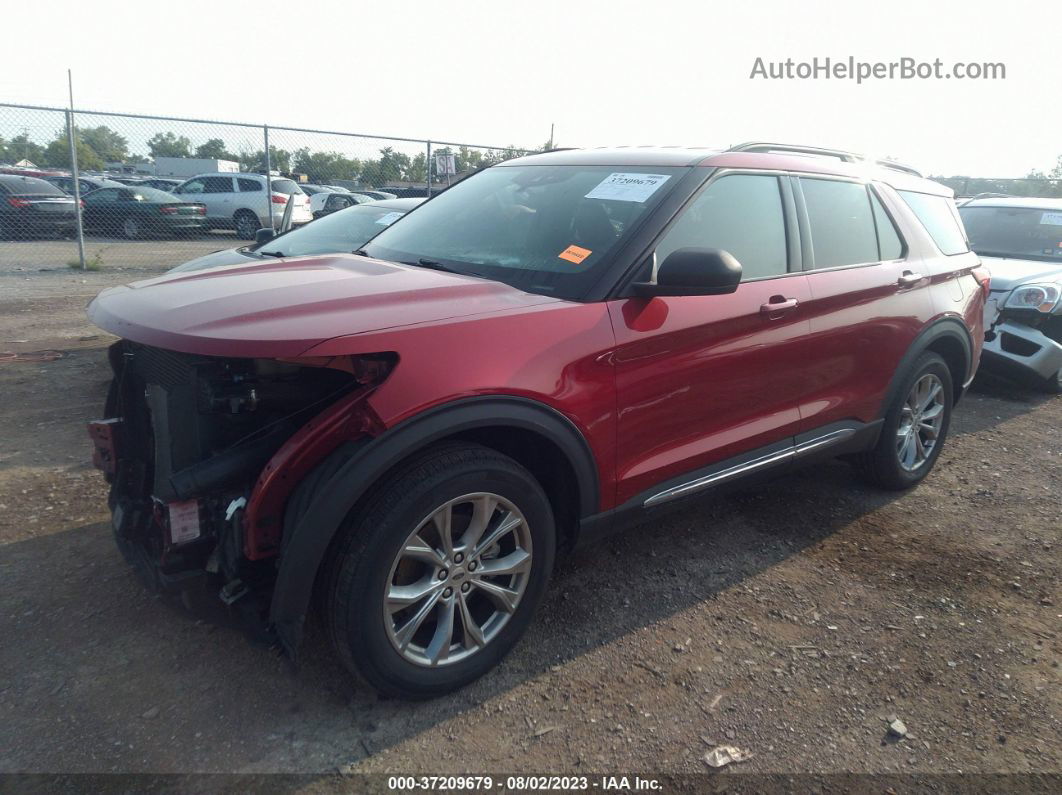 2020 Ford Explorer Xlt Red vin: 1FMSK8DHXLGA68850