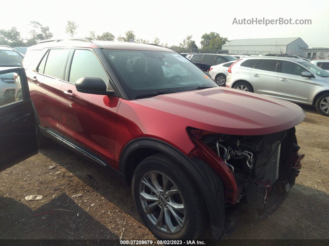 2020 Ford Explorer Xlt Red vin: 1FMSK8DHXLGA68850