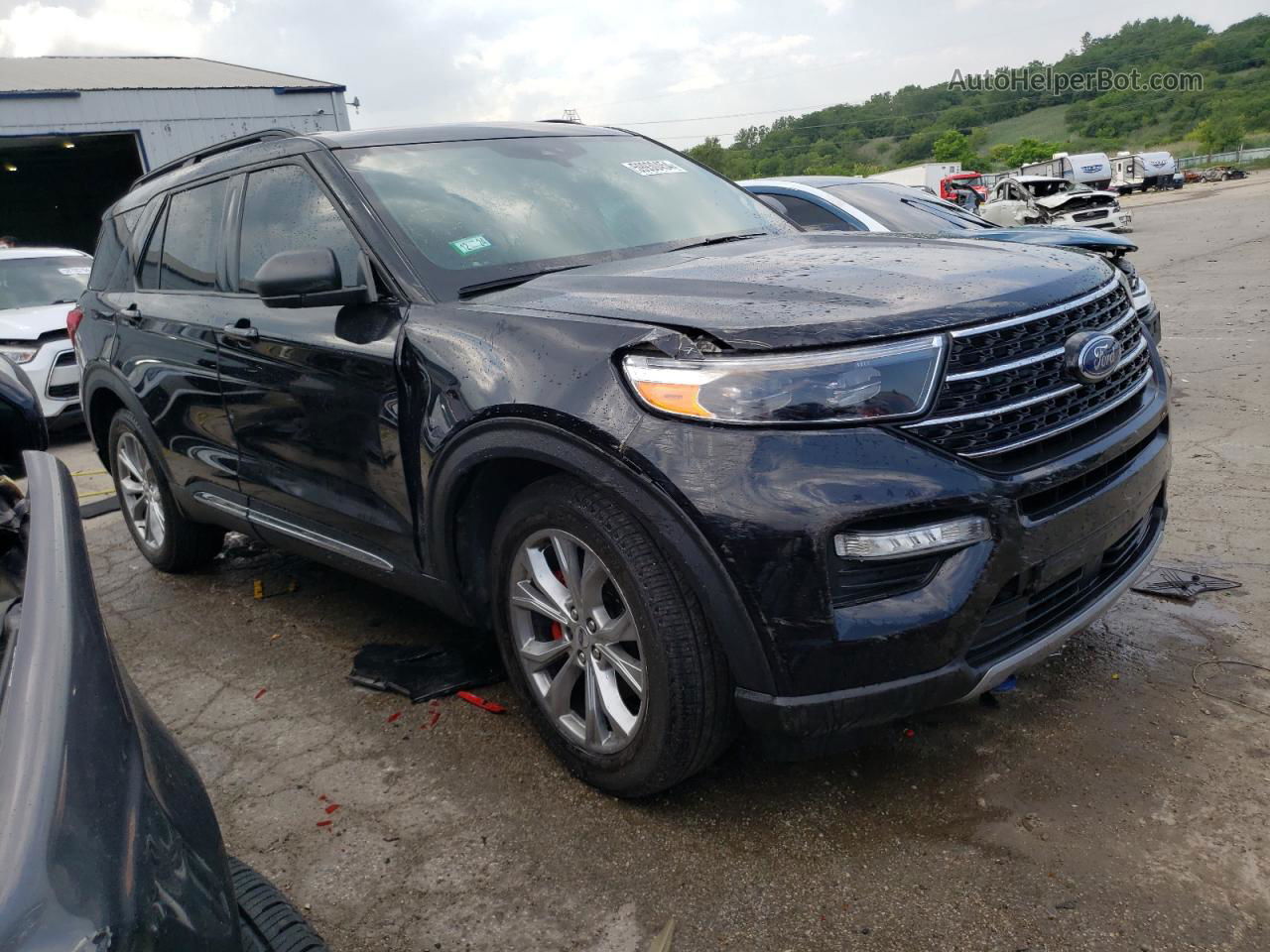 2020 Ford Explorer Xlt Black vin: 1FMSK8DHXLGB27105