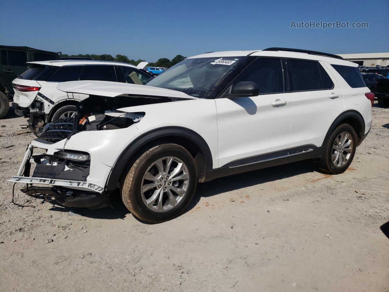 2020 Ford Explorer Xlt White vin: 1FMSK8DHXLGC96346