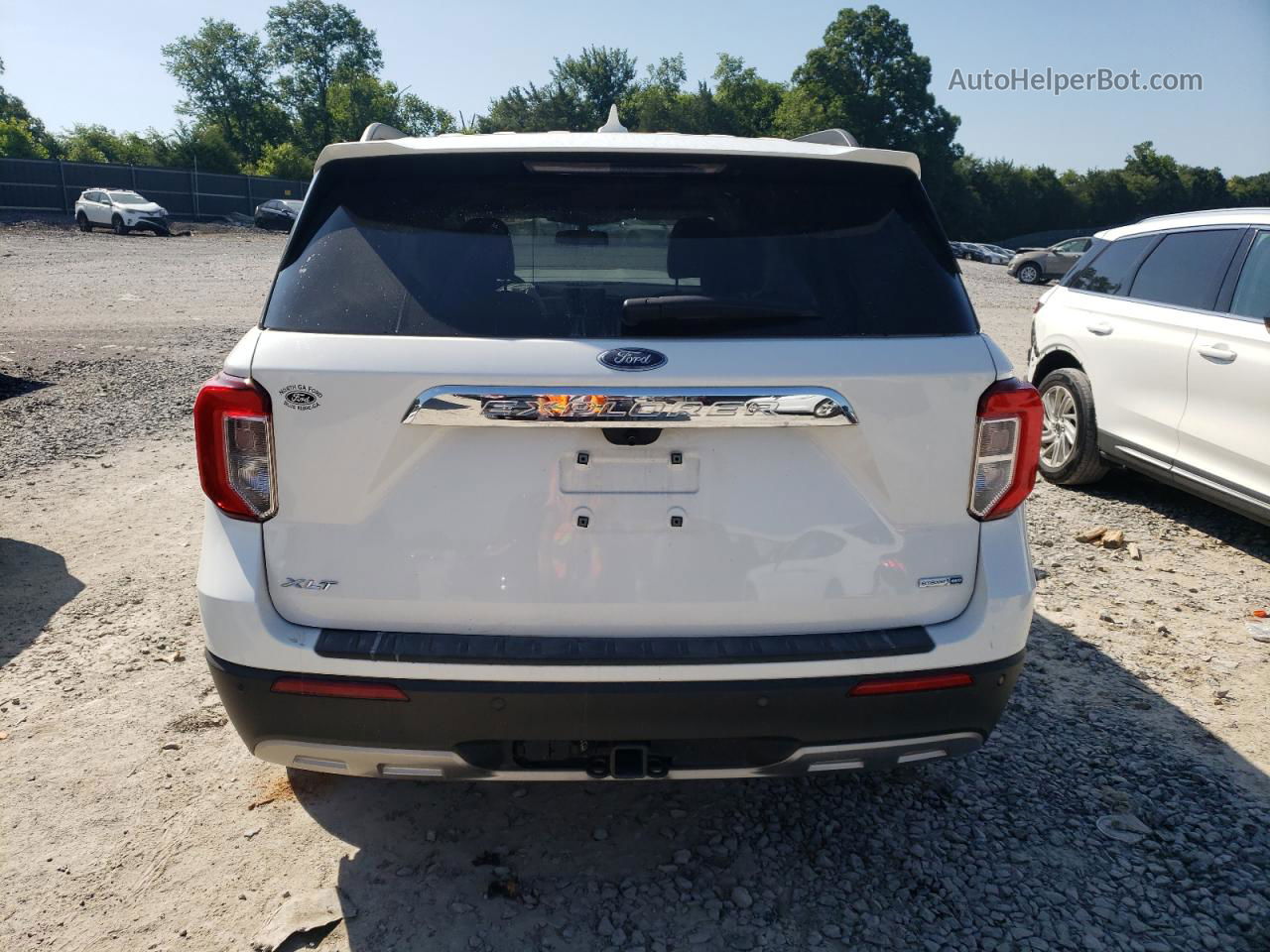 2020 Ford Explorer Xlt White vin: 1FMSK8DHXLGC96346