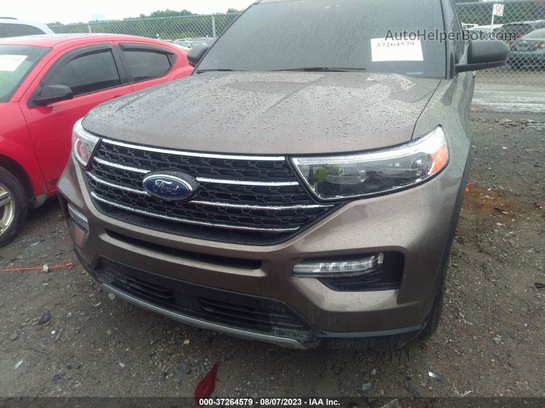 2021 Ford Explorer Xlt Brown vin: 1FMSK8DHXMGB00620