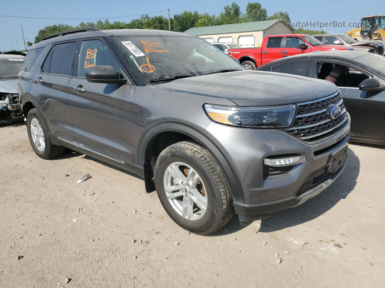 2021 Ford Explorer Xlt Gray vin: 1FMSK8DHXMGB91257