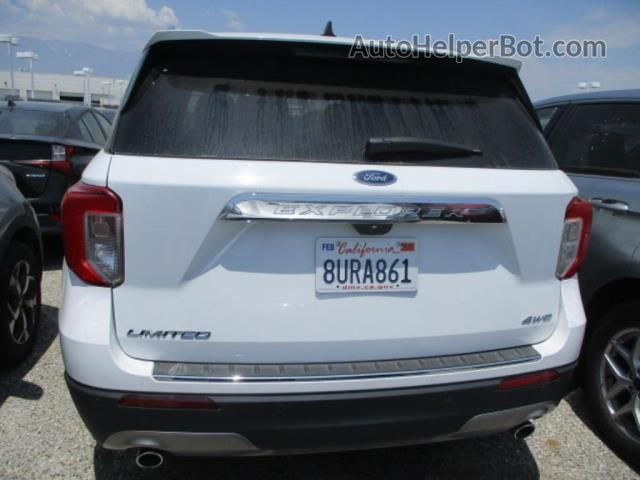 2021 Ford Explorer Limited White vin: 1FMSK8FH0MGA88720