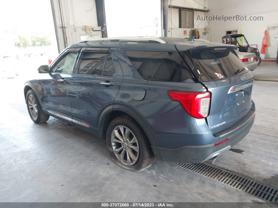 2020 Ford Explorer Limited Синий vin: 1FMSK8FH2LGA87521