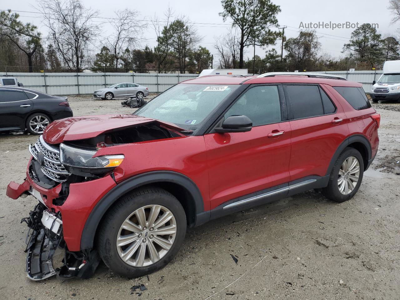 2020 Ford Explorer Limited Red vin: 1FMSK8FH2LGB15253