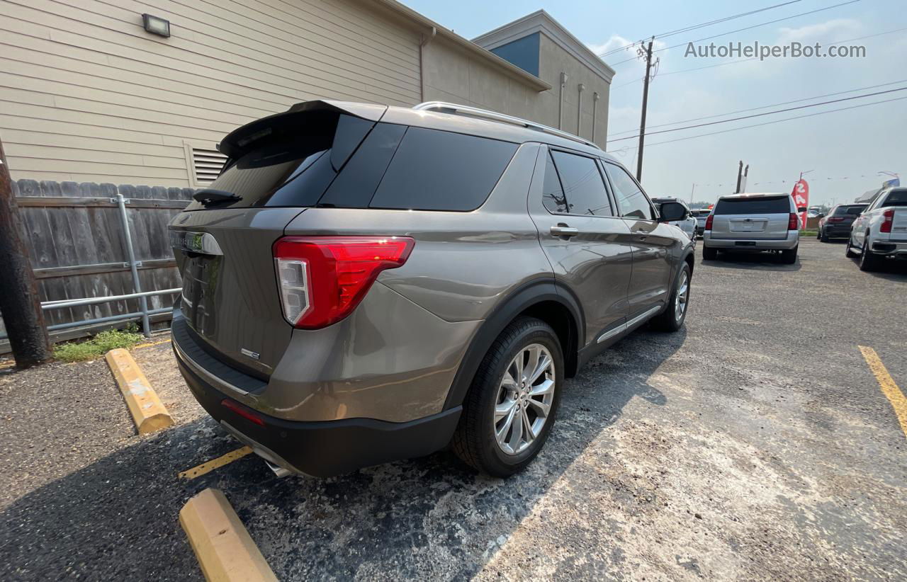 2021 Ford Explorer Limited Brown vin: 1FMSK8FH2MGA88475