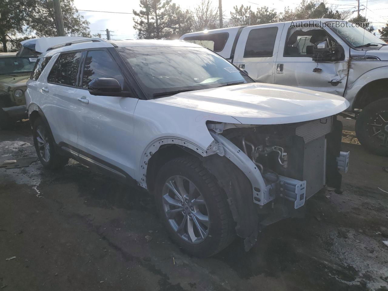 2021 Ford Explorer Limited White vin: 1FMSK8FH2MGB05632