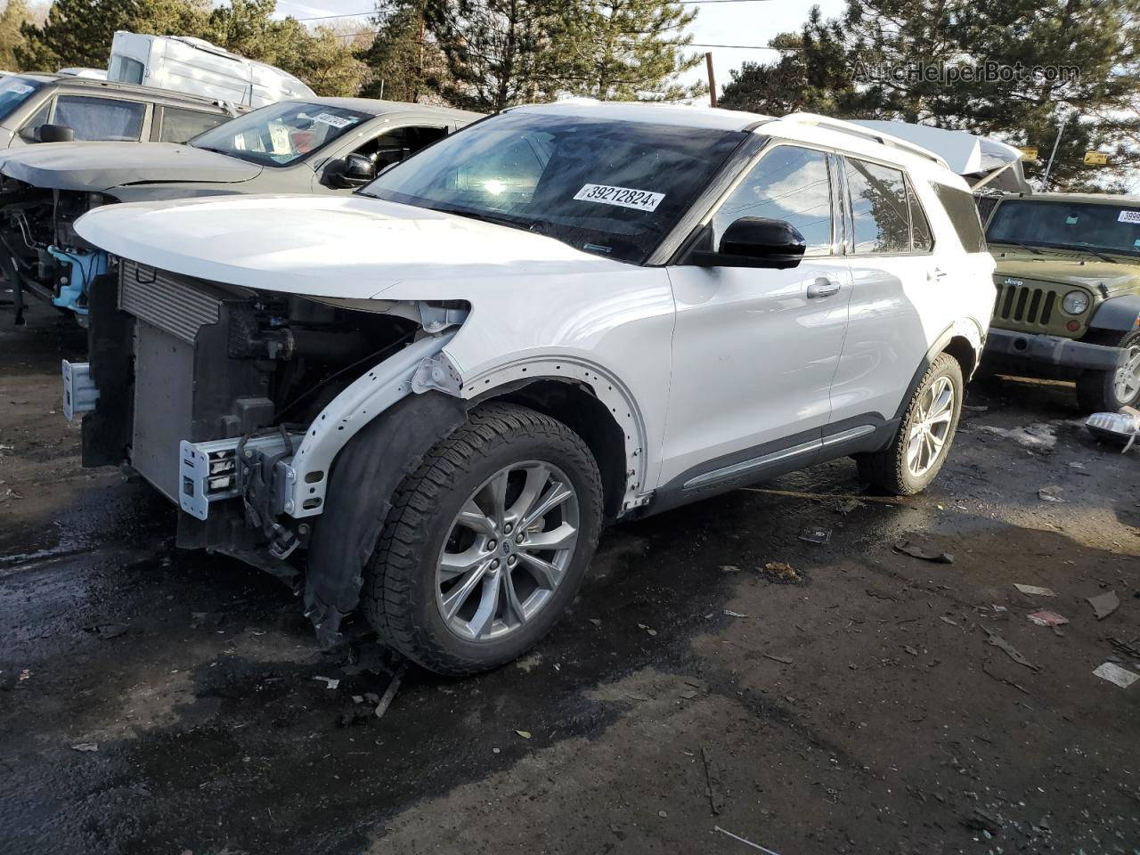 2021 Ford Explorer Limited White vin: 1FMSK8FH2MGB05632