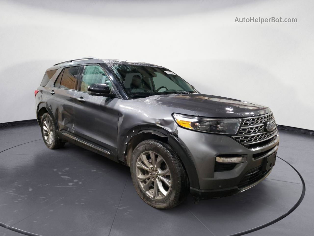 2021 Ford Explorer Limited Charcoal vin: 1FMSK8FH3MGB34217