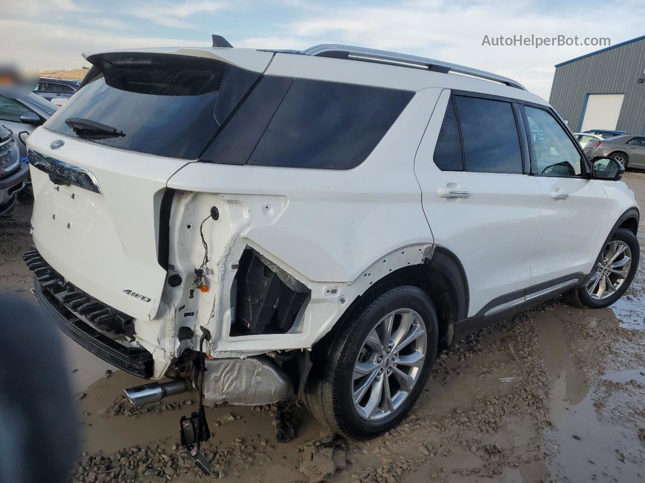 2021 Ford Explorer Limited White vin: 1FMSK8FH3MGB55276