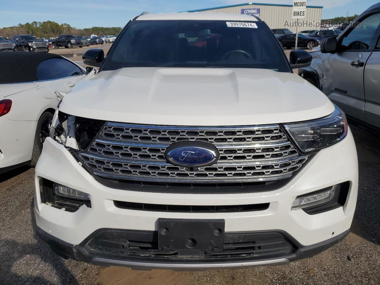 2020 Ford Explorer Limited White vin: 1FMSK8FH4LGA28745