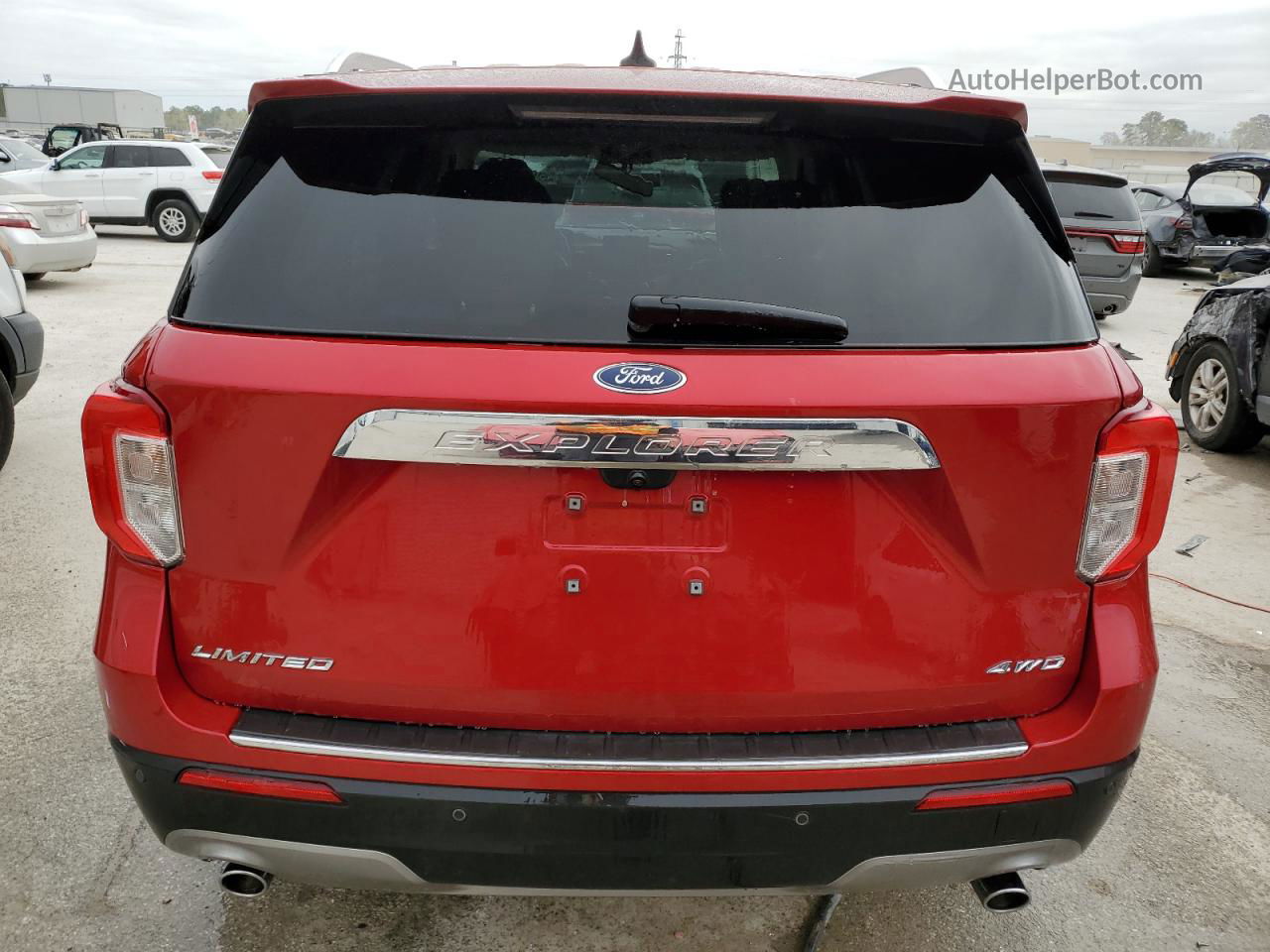 2021 Ford Explorer Limited Red vin: 1FMSK8FH4MGB05647