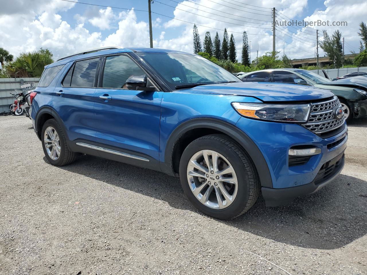 2020 Ford Explorer Limited Blue vin: 1FMSK8FH5LGC00037