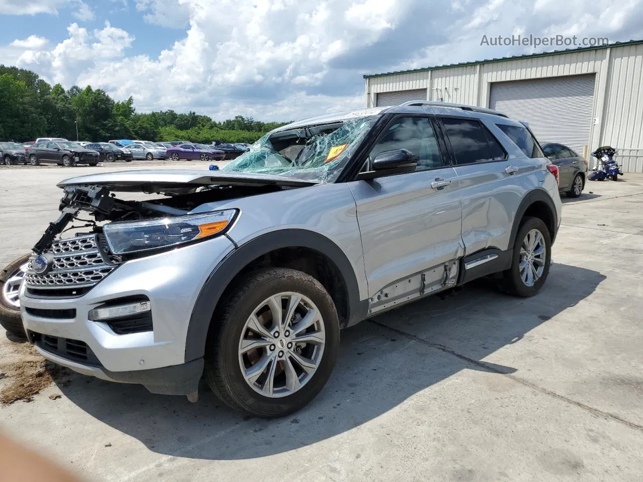 2021 Ford Explorer Limited Silver vin: 1FMSK8FH5MGB37233