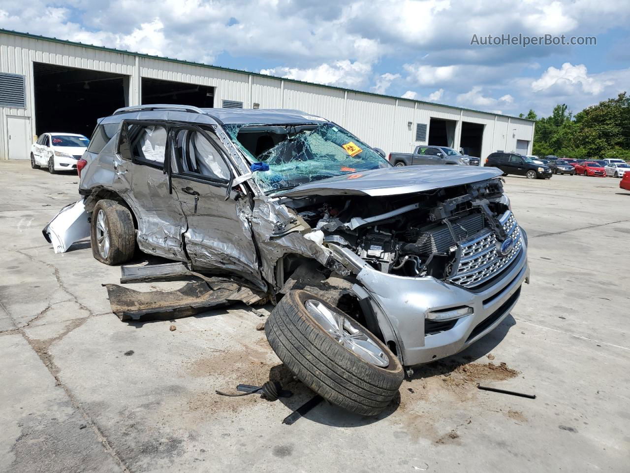 2021 Ford Explorer Limited Silver vin: 1FMSK8FH5MGB37233