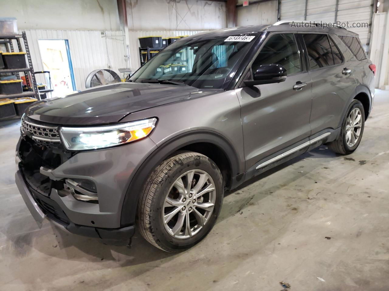 2021 Ford Explorer Limited Gray vin: 1FMSK8FH6MGA88446