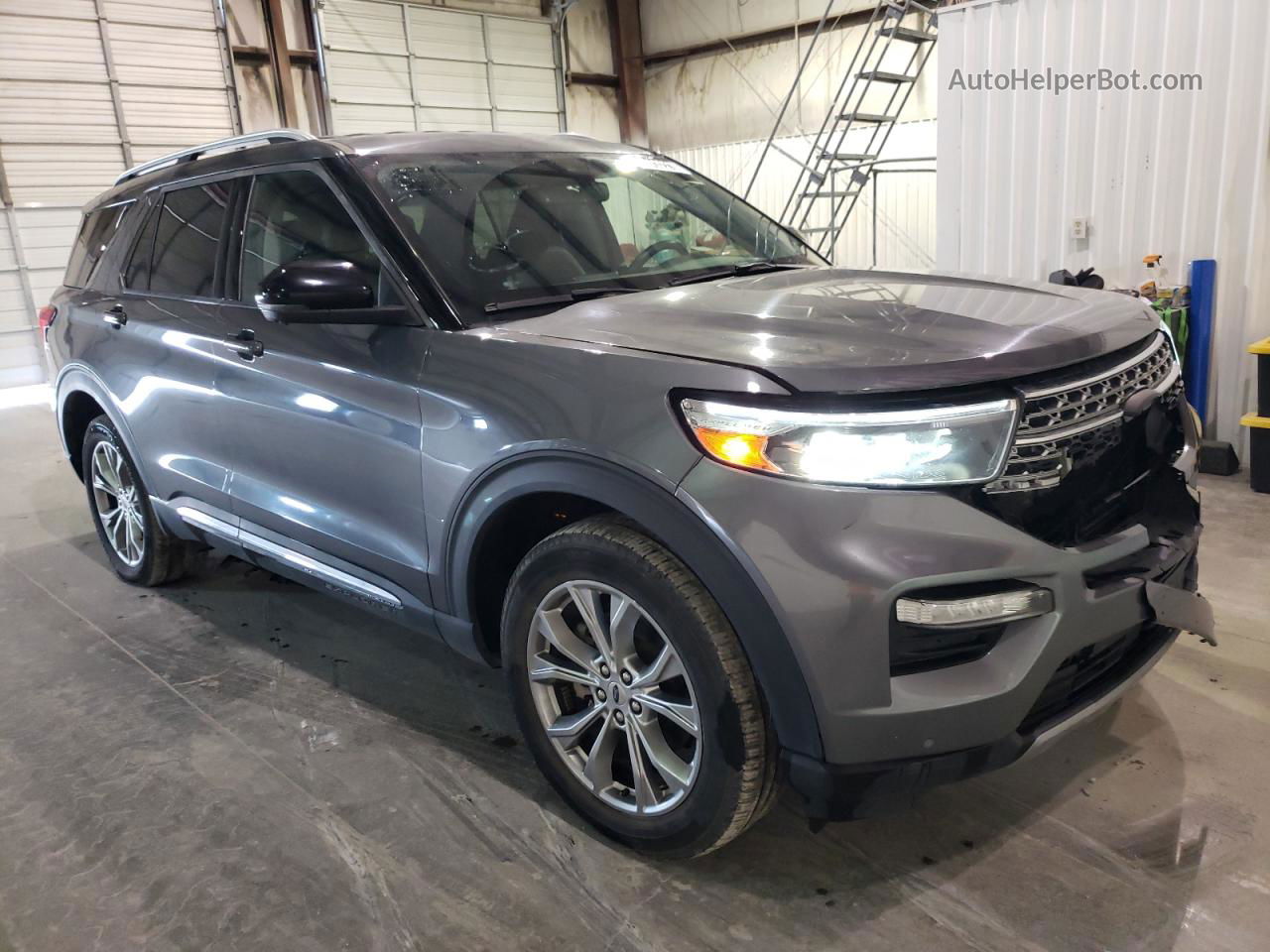 2021 Ford Explorer Limited Gray vin: 1FMSK8FH6MGA88446