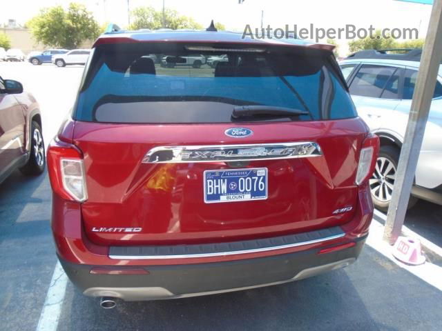 2021 Ford Explorer Limited Red vin: 1FMSK8FH6MGB37208