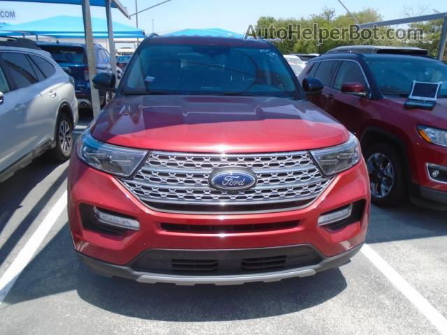 2021 Ford Explorer Limited Red vin: 1FMSK8FH6MGB37208