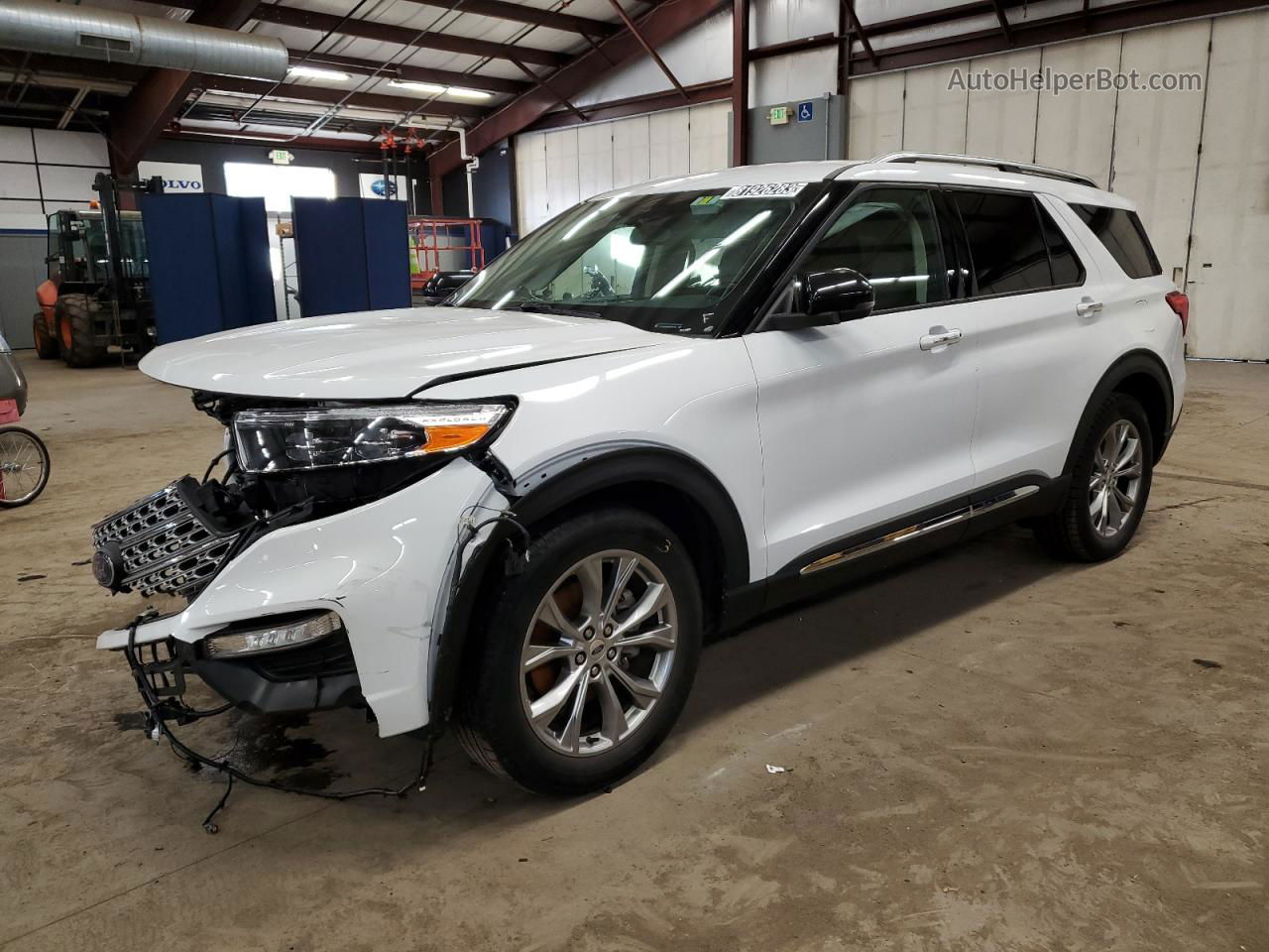 2021 Ford Explorer Limited White vin: 1FMSK8FH6MGB45485